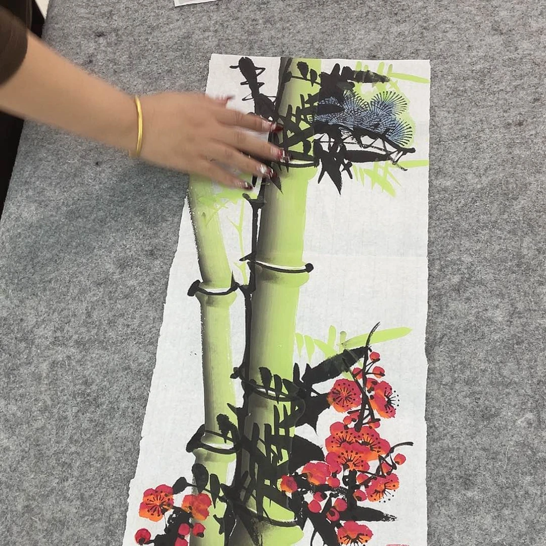 国画纯手绘山水花鸟