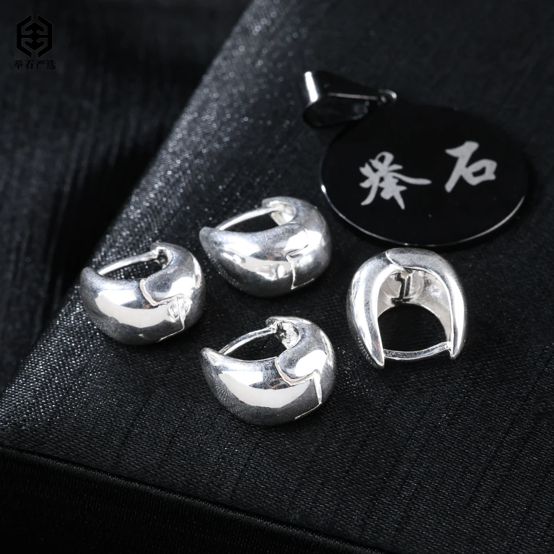 925银银制品 【举石】H0622-1980-58个性耳饰（一对/多样性发）u