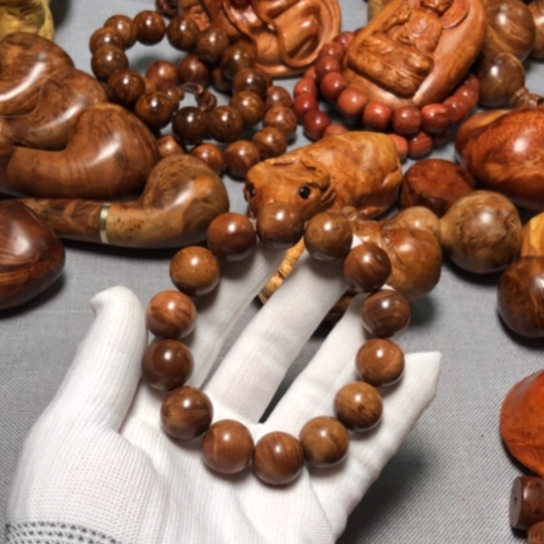 【闪购商品】木麻梨疙瘩火琉璃手把件