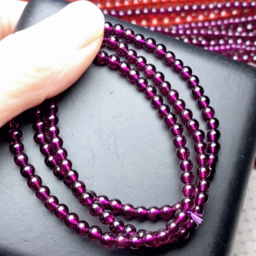 【闪购商品】石榴石手链未镶嵌4紫牙乌