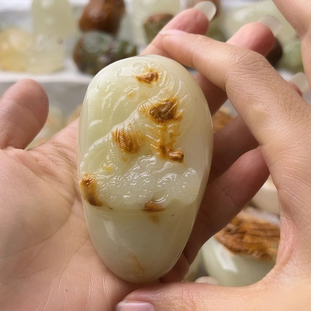 石材方解石手把摆件不退换虎