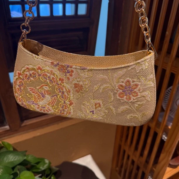 金色腋下包 西阵织 非遗技艺新中式腋下包包