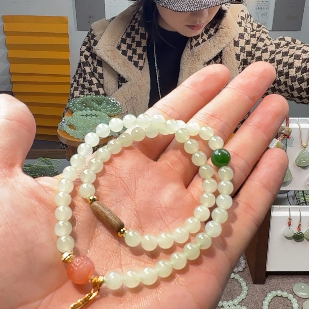 和田玉未镶嵌手链