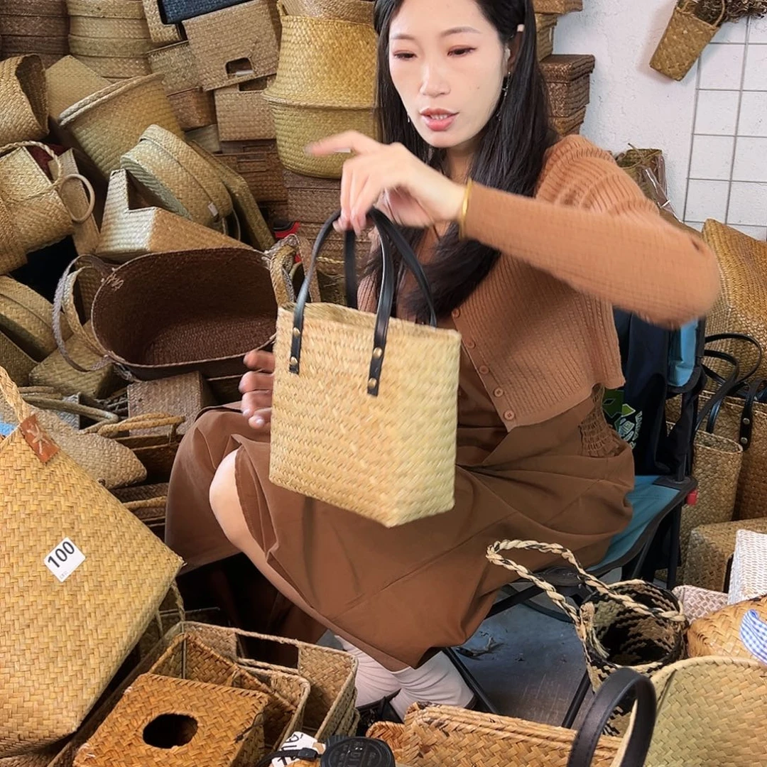 编织带草编包/草编收纳盒微瑕疵