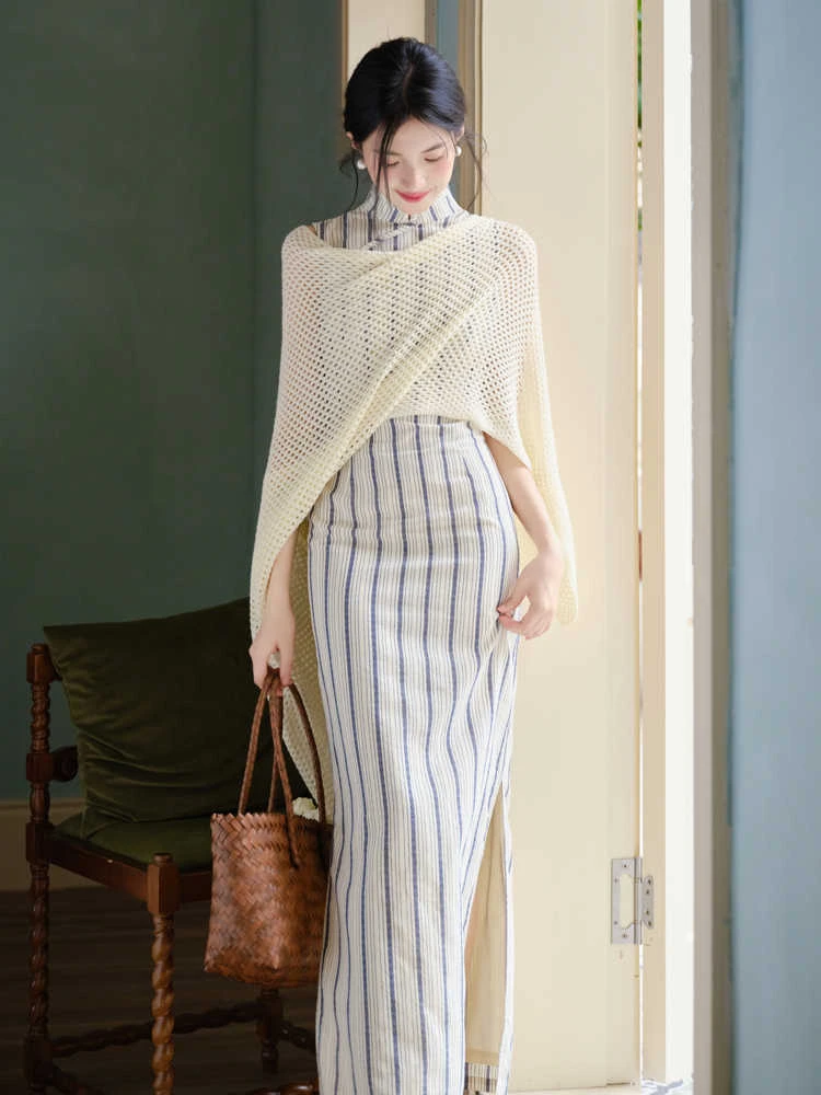 旗袍女夏季2025新款改良年轻款绝美中式民国风小个子日常可穿素雅