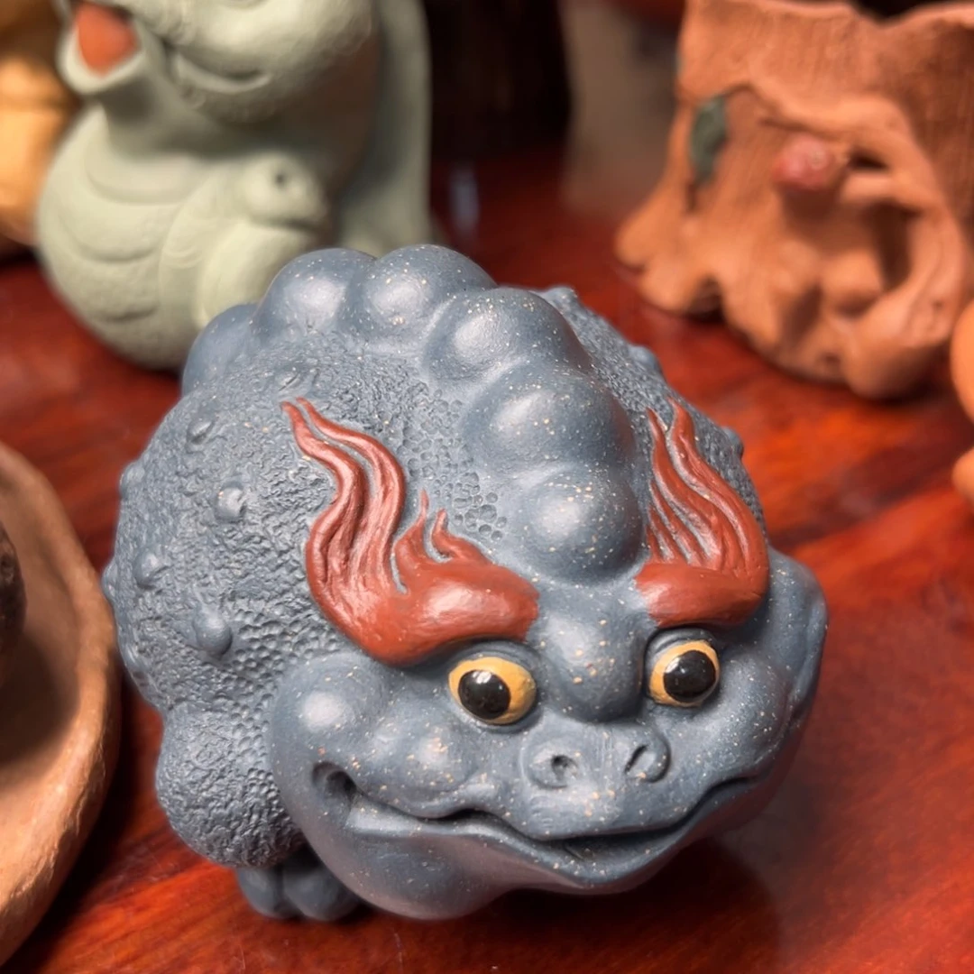 紫砂茶杯福蟾紫砂紫砂