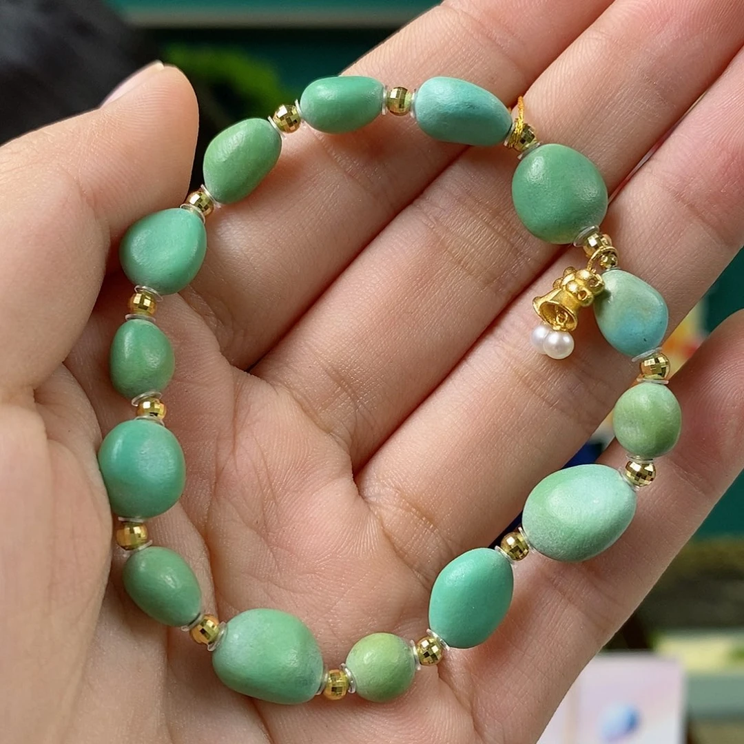 绿松石18K金镶嵌珠宝奇石