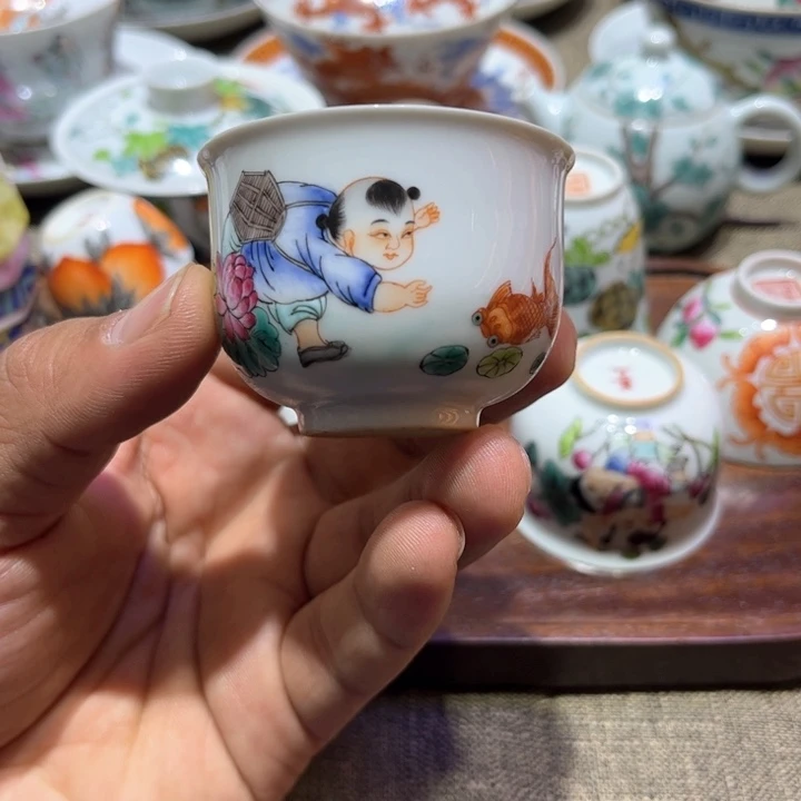 纯手绘精品盖碗杯