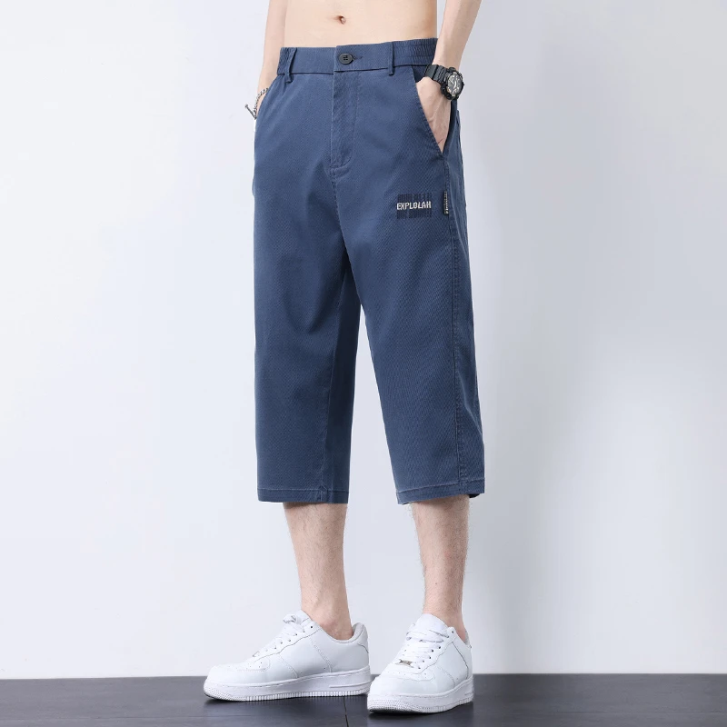 2025夏季新款男士莱赛尔七分裤天丝裤时尚休闲百搭舒适爆款男短裤