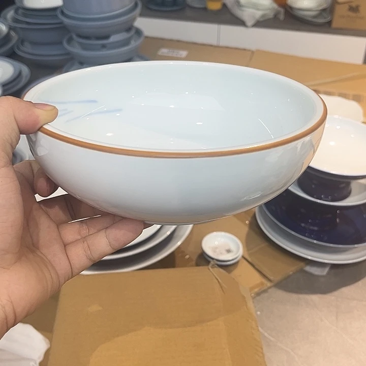 8寸紫金边居然汤碗