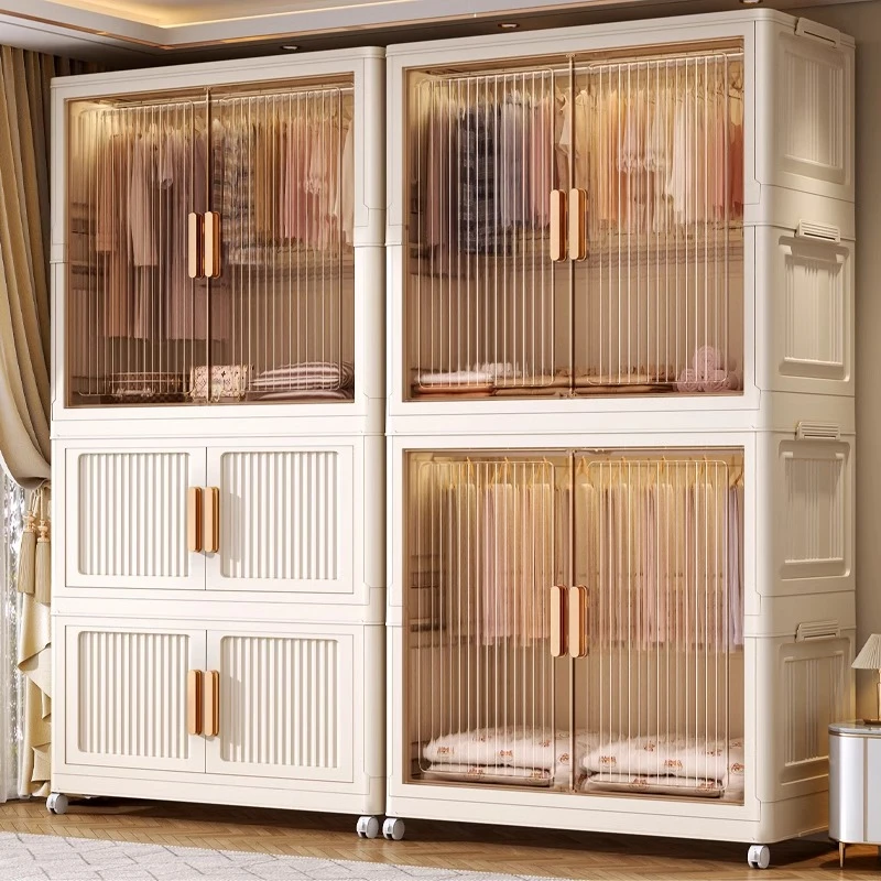 俏洁落地衣柜客厅家用折叠卧室衣柜收纳专用宝宝经济型婴儿衣柜