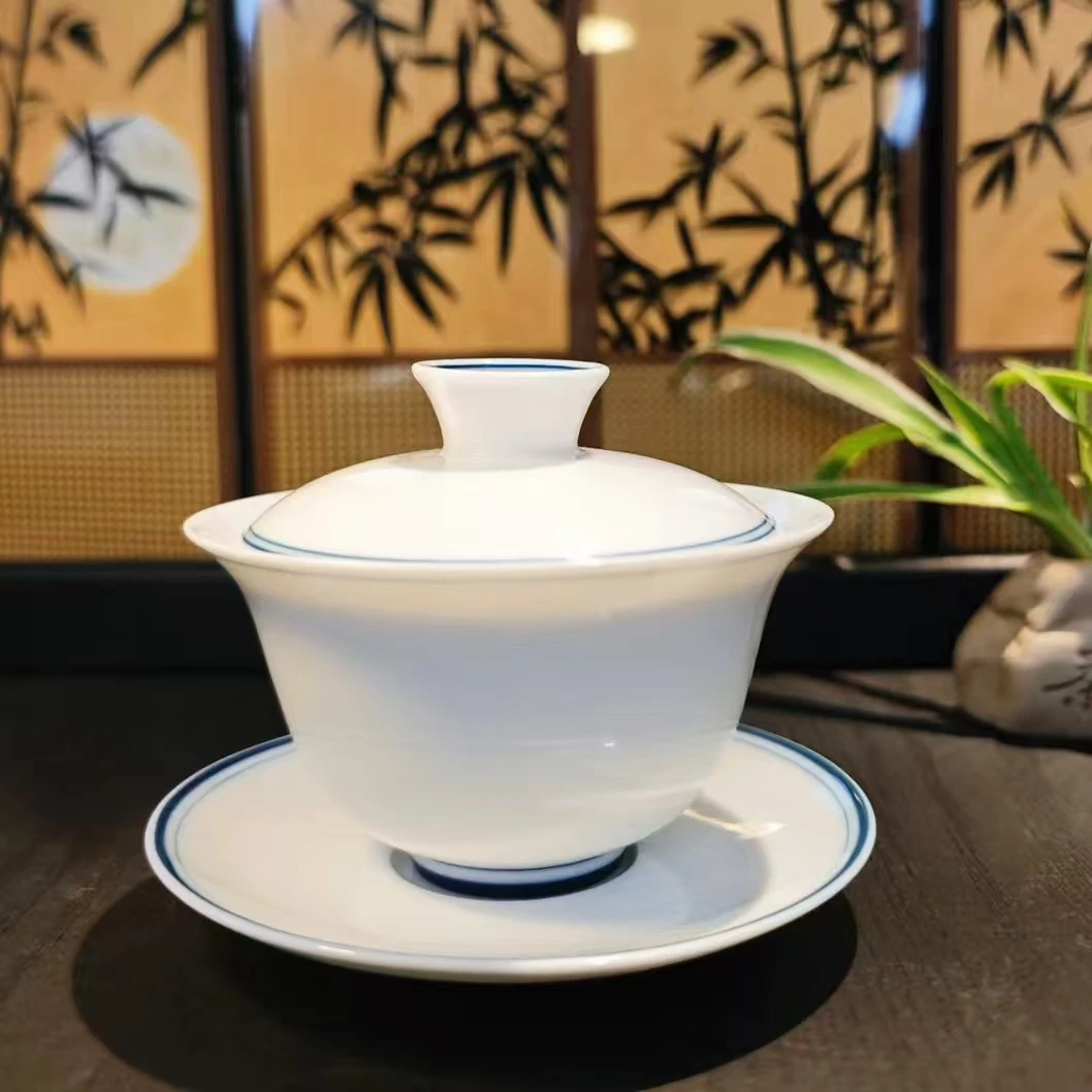 120ml蓝线三才盖碗【赠1客杯】40cc