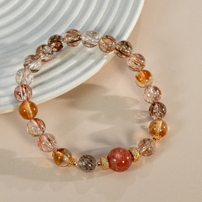 【岁岁有米】天然黑金超七多宝手串-2500254（天然珠宝多样性发其一）