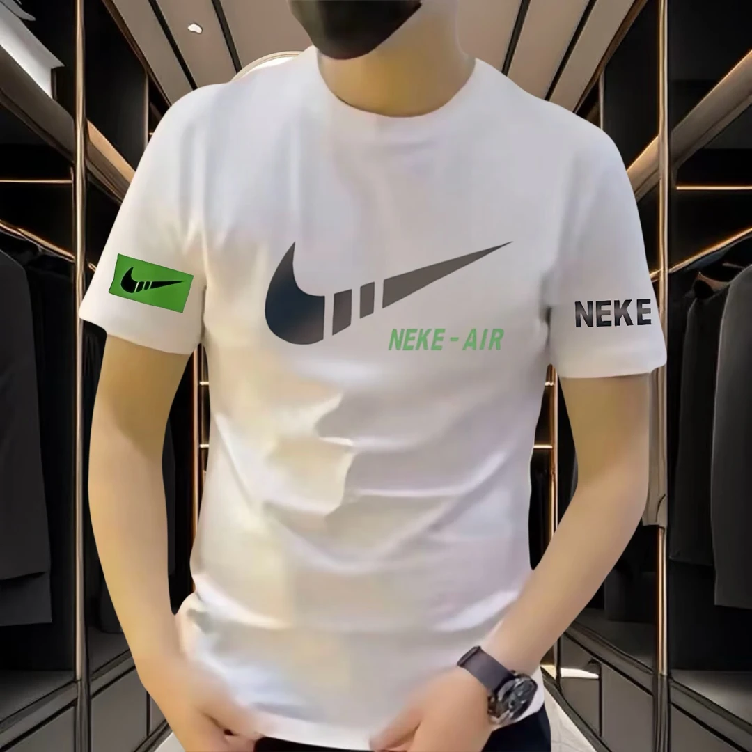 2025新款时尚潮流运动休闲男士百搭修身圆领弹力短袖高品质T恤