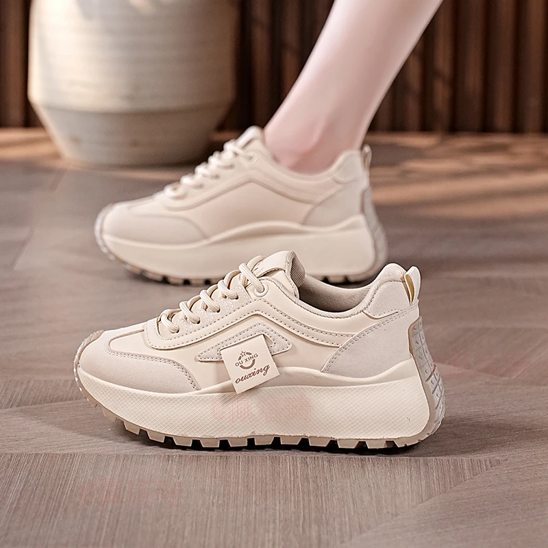 【小个子】增高5CM春秋低帮女鞋百搭厚底时尚休闲运动鞋板鞋老爹鞋