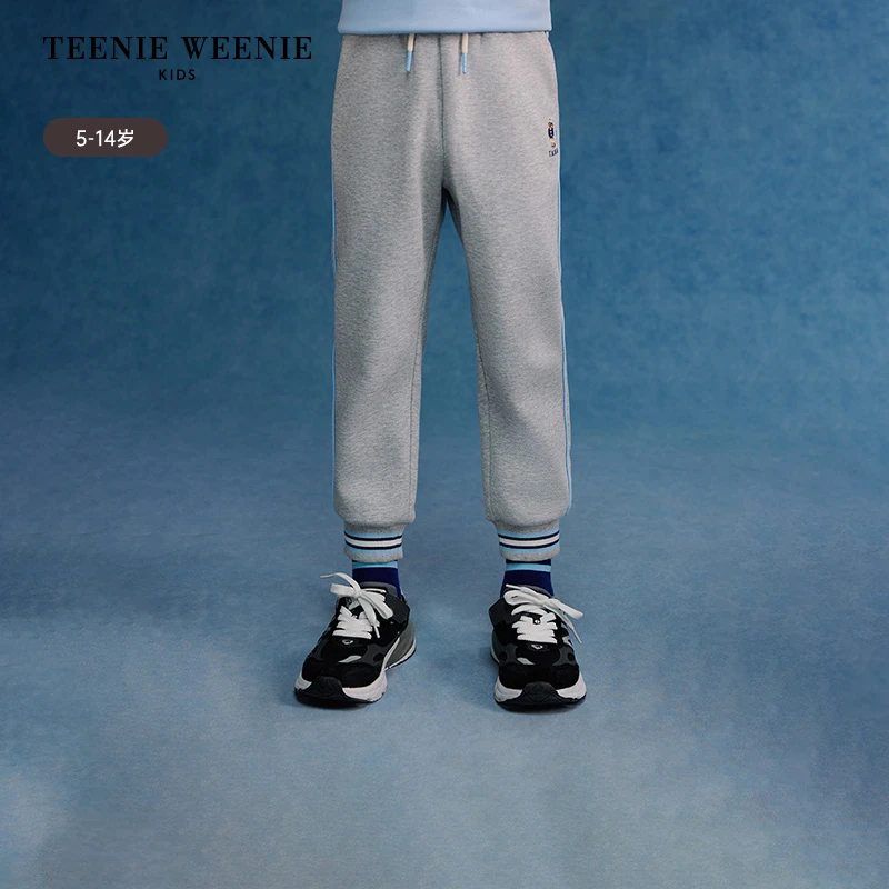 TeenieWeenie Kids小熊童装25男童风抽绳束脚长裤卫裤TKTM251201K