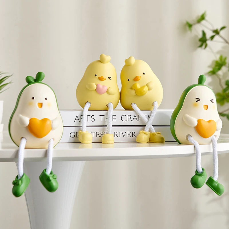 可爱吊脚娃娃摆件家居桌面电视柜洞洞板儿童房装饰品摆设生日礼物