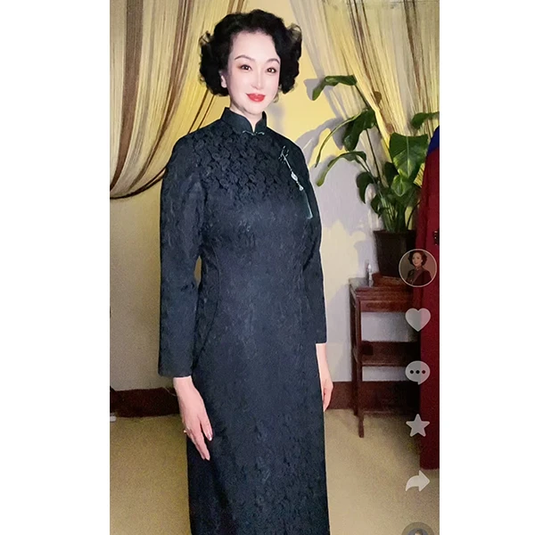 冬季提花锦显瘦气质旗袍长袖