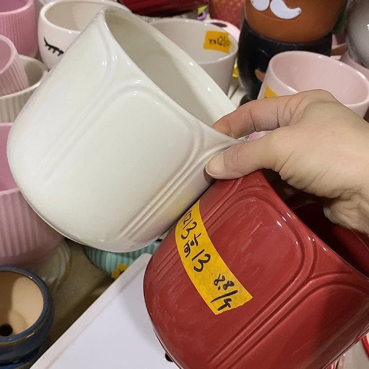 陶盆有孔 瑕疵针孔漏釉介意勿拍外口 13外高13