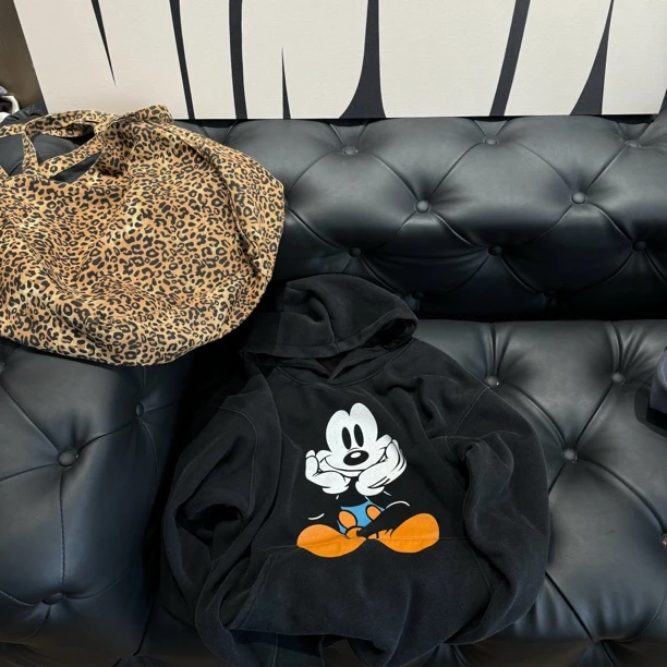 Ni Ni定制款冬款加绒前后印水洗炒雪花工艺带帽卫衣