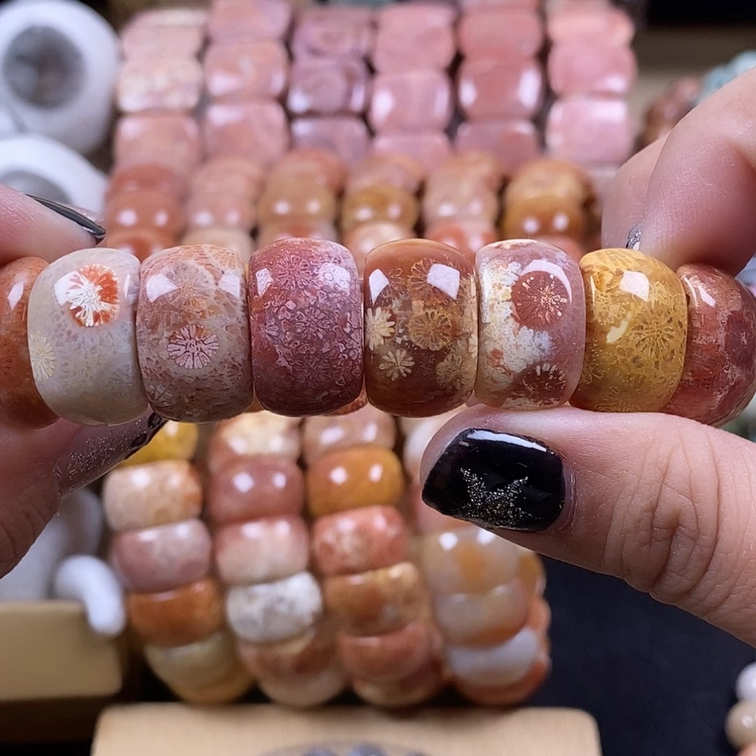 硅化珊瑚（珊瑚玉）未镶嵌手牌30