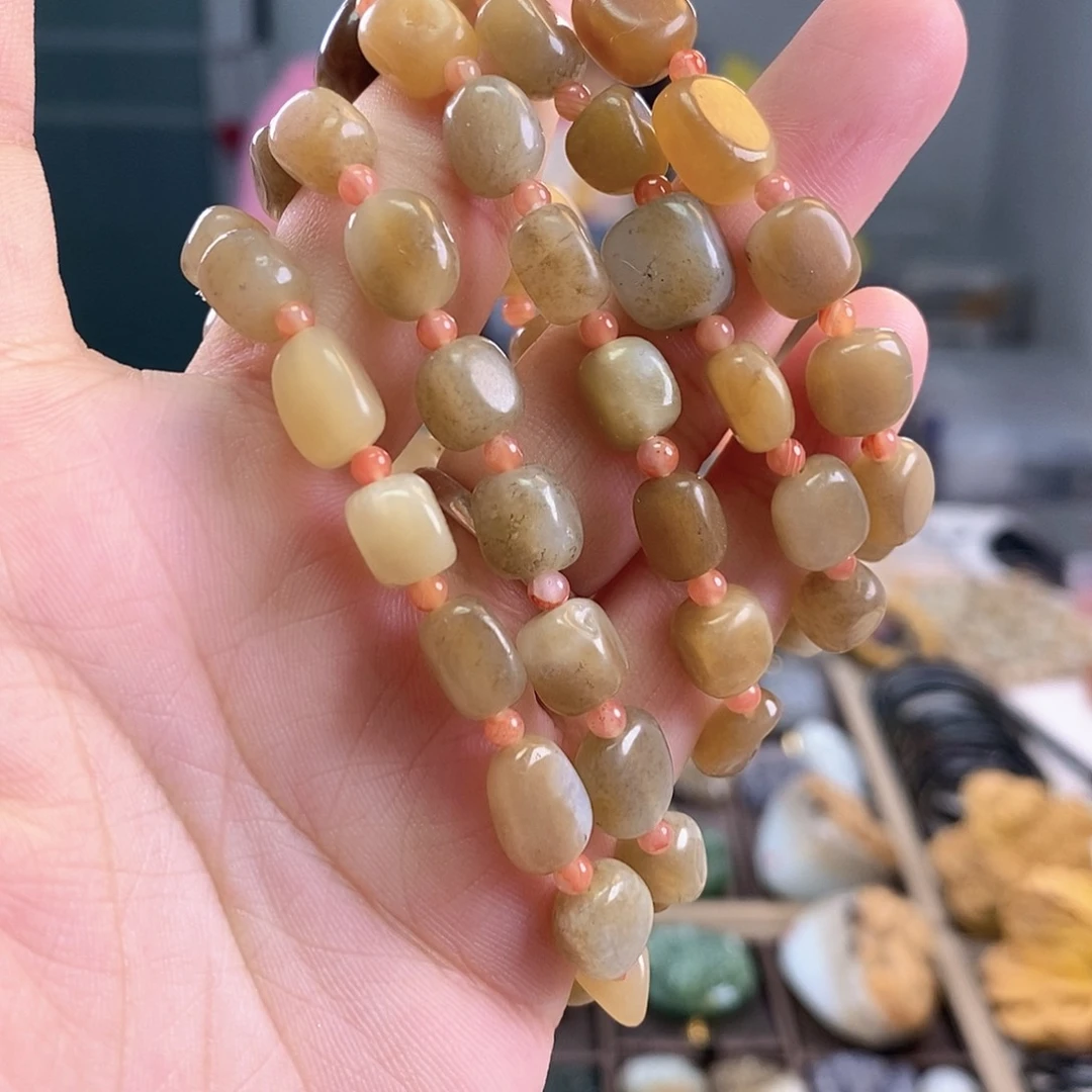 手链未镶嵌和田玉（糖玉）