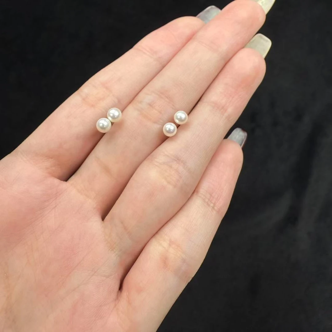 【举石臻品】TH0213-668-74珍珠耳饰（一对/多样性发/约3mm+）D