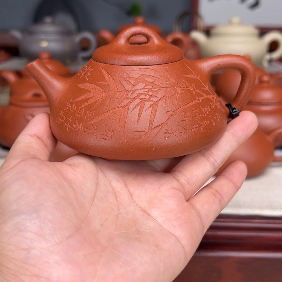 茶壶紫砂宝山红泥200