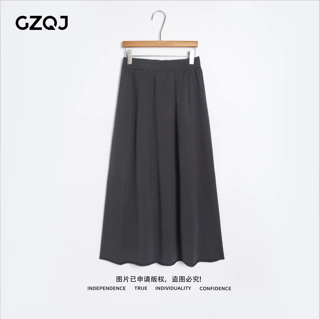 老琴私服【高智女主】 欧若风时尚气质显瘦伞裙高腰半身裙秋款35210