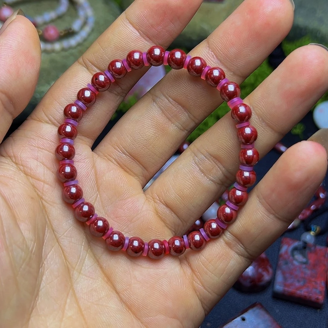 今***见天然辰砂朱砂手串