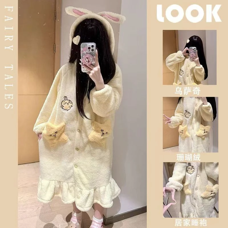 2024乌萨奇睡衣   套新款秋冬保暖外穿套装家居服