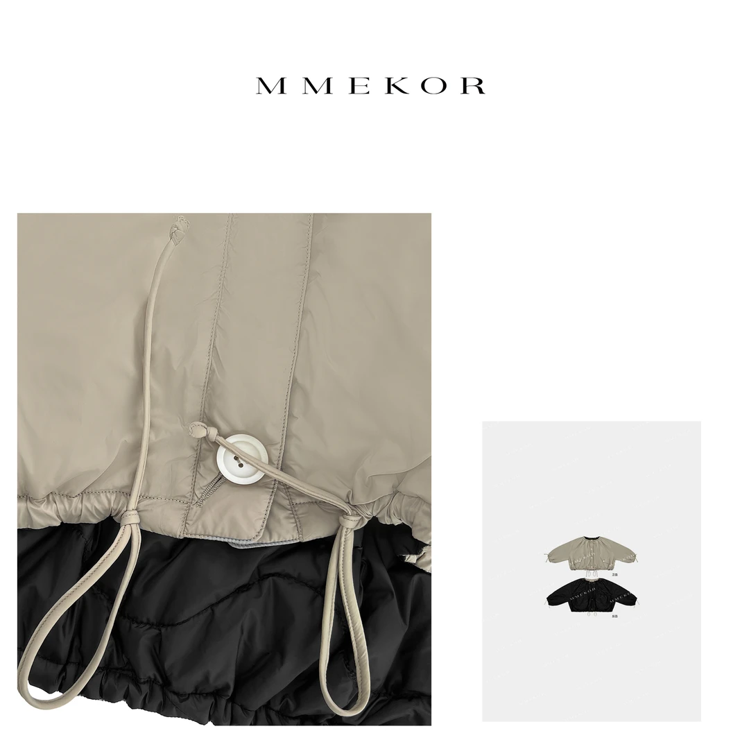 MMEKRO “小被子”双面穿领口抽绳棉服 秋冬新款百搭棉服 87026