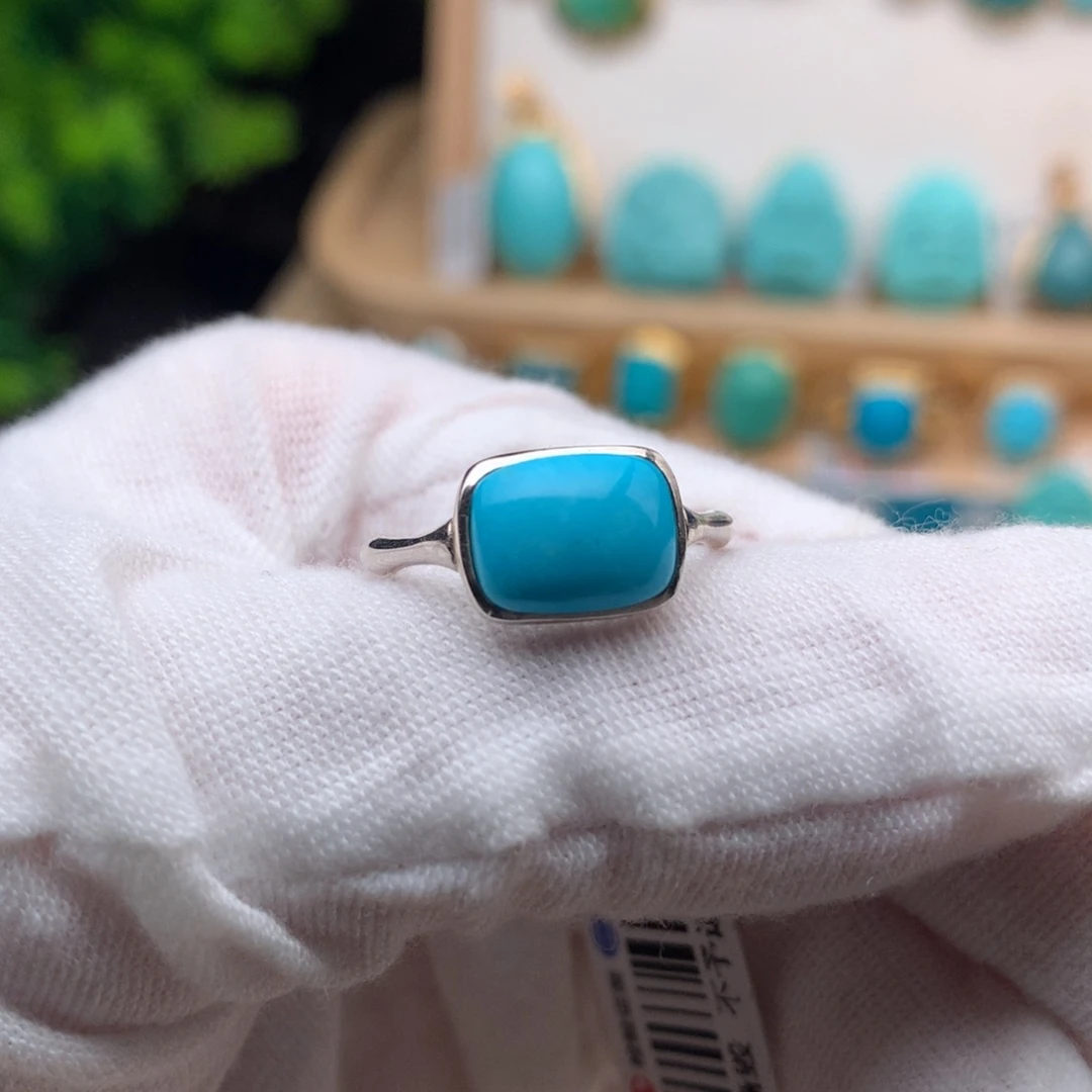 绿松石珠宝奇石银S925镶嵌