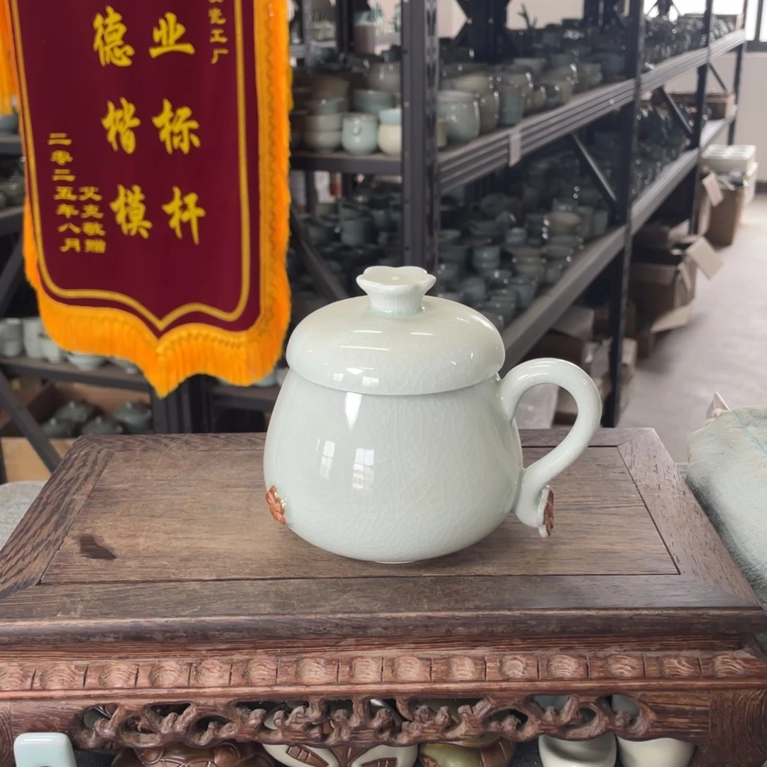 醉***间瓷片美梅杯 汝意堂