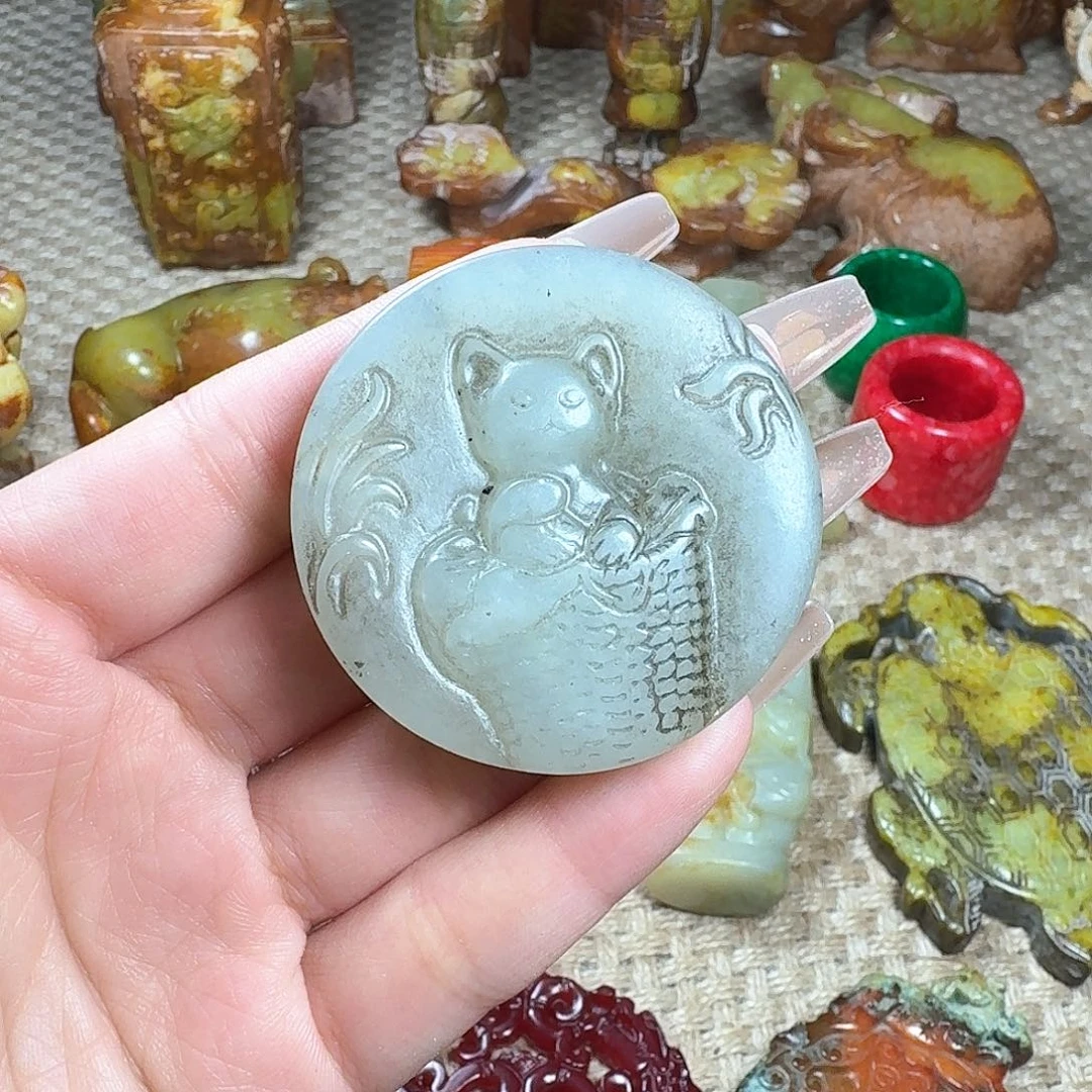 白玉菩提吊坠挂件