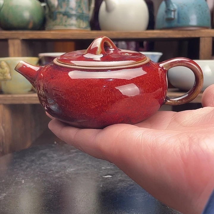 优***哉瓷杯子钧瓷釉变壶