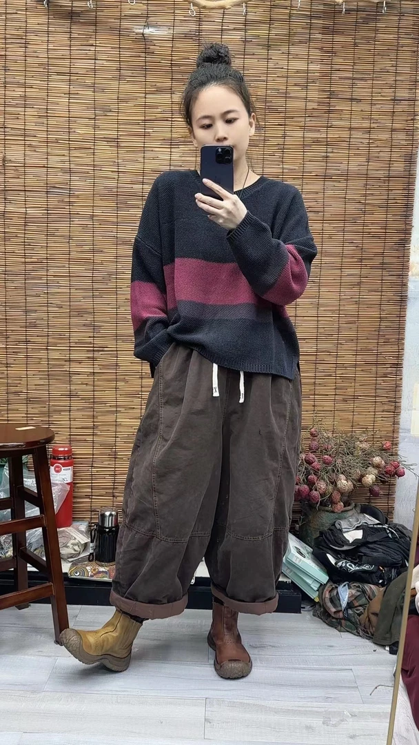 HY   5612拼色毛衣