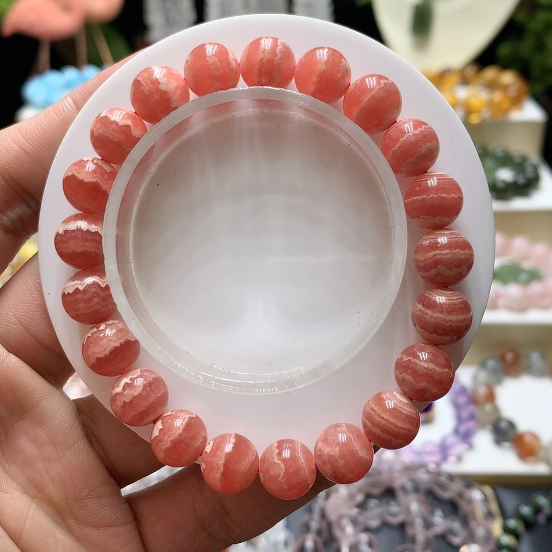 菱锰矿（红纹石）手串未镶嵌