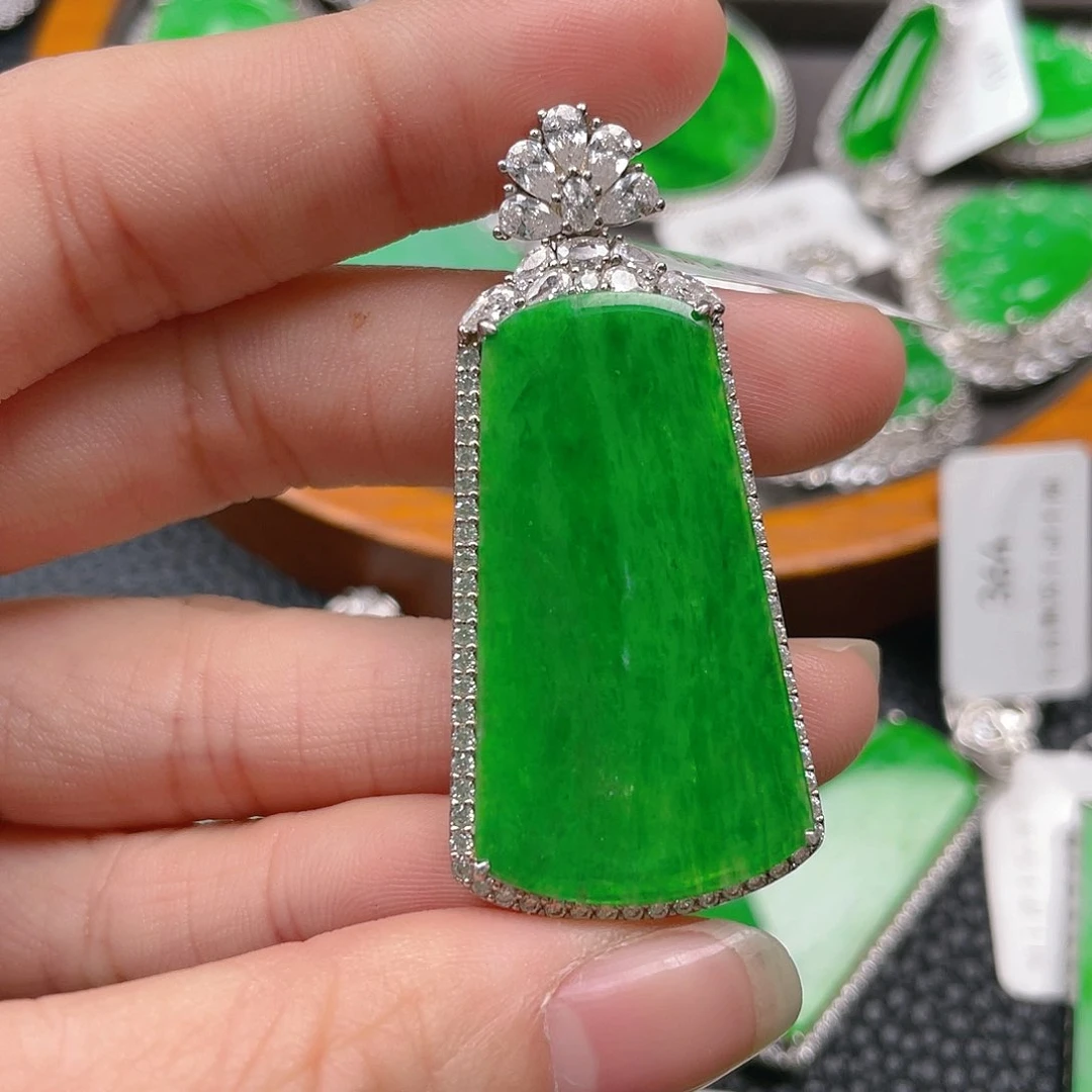 【闪购商品】翡翠吊坠(不含链)银S925镶嵌