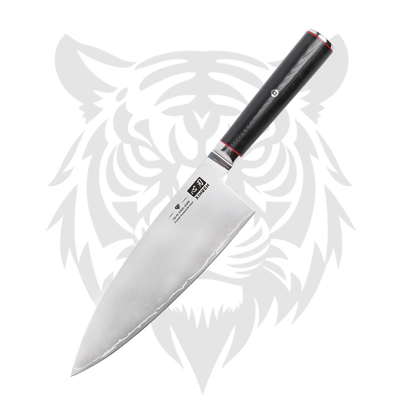 三枚合D型G10柄肥牛大厨刀