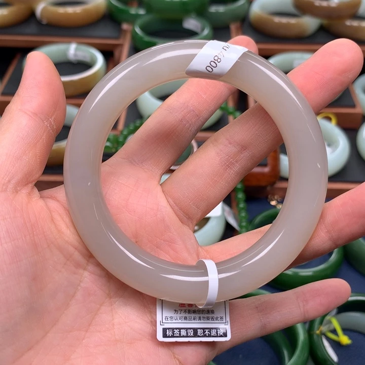 和田玉手镯5859圈口未镶嵌