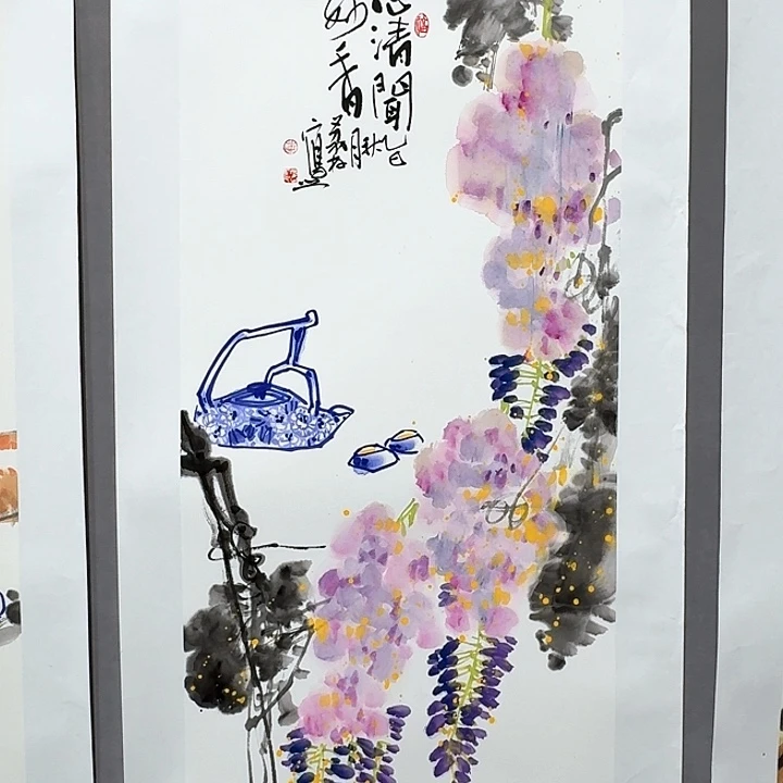 国画亲笔手绘放心去藏