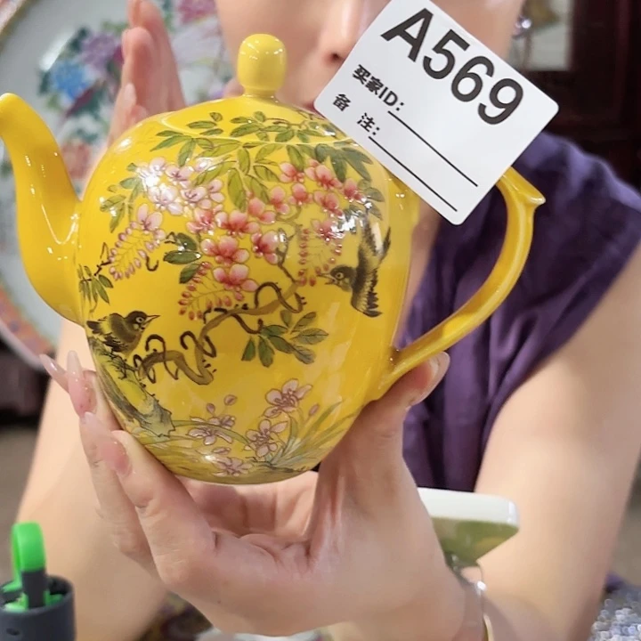 摆件景德镇高温陶瓷A569花鸟
