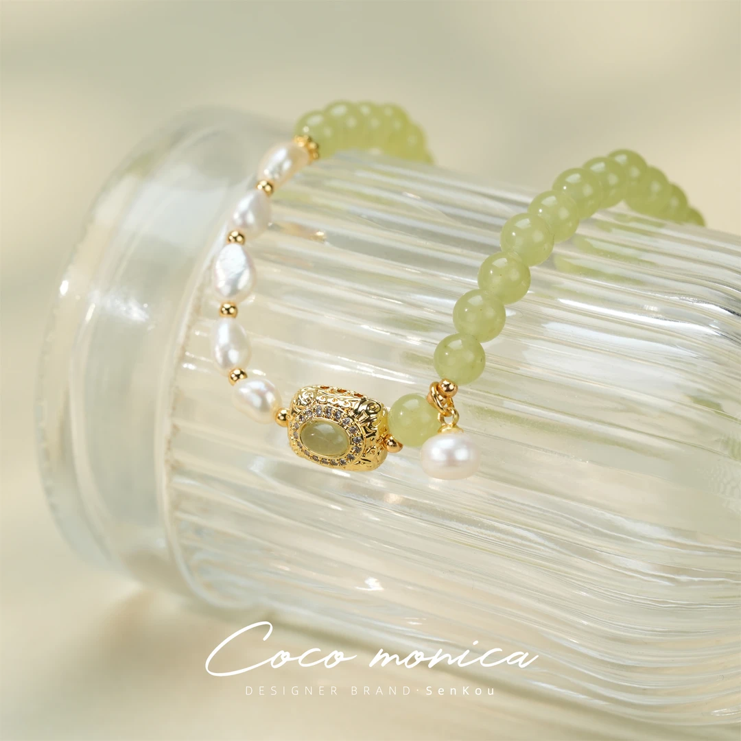 【小霞珠宝】 项链玉髓手链天然手工气质白色时尚百搭复古WE917