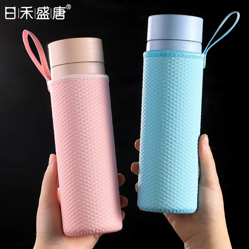 便携式背带手提水壶瓶袋子儿童外出专用杯子套水杯套保温杯保护套