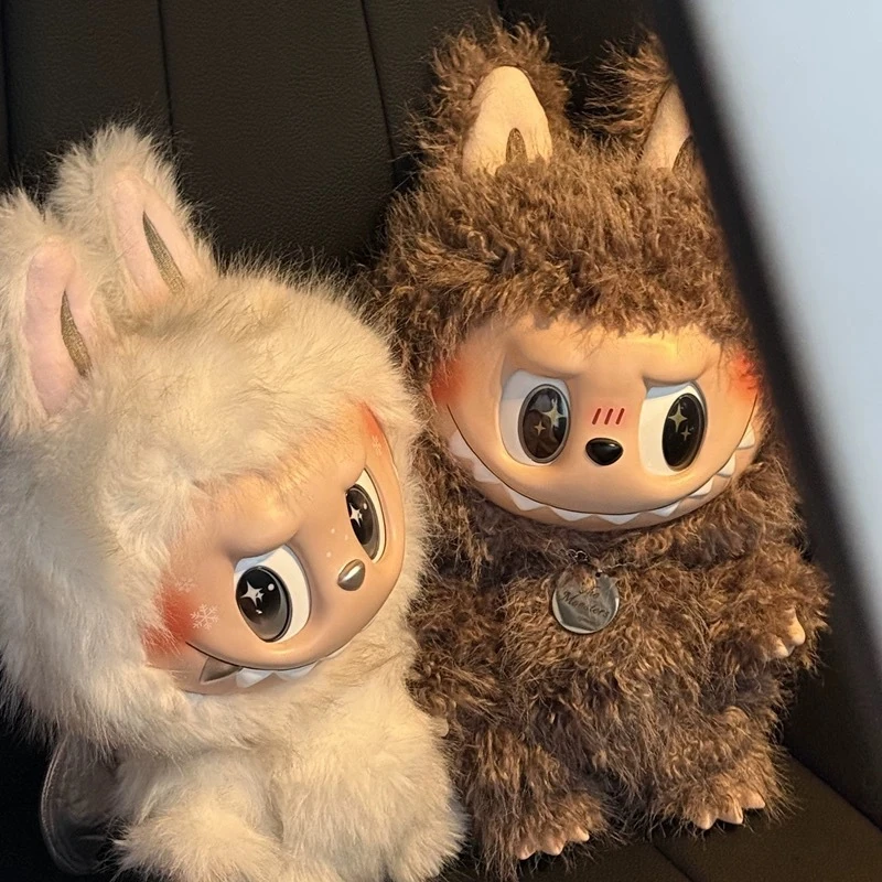 大天使拉布布搪胶公仔labubu大首领38cm泡泡改娃潮玩礼物【祖国版】