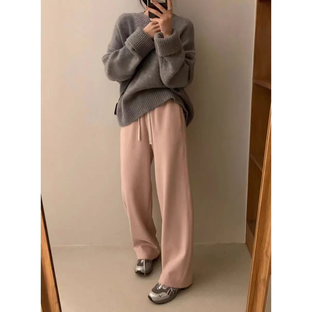 『 暖冬舒适Q』显瘦设计时尚洋气款直筒休闲裤6830