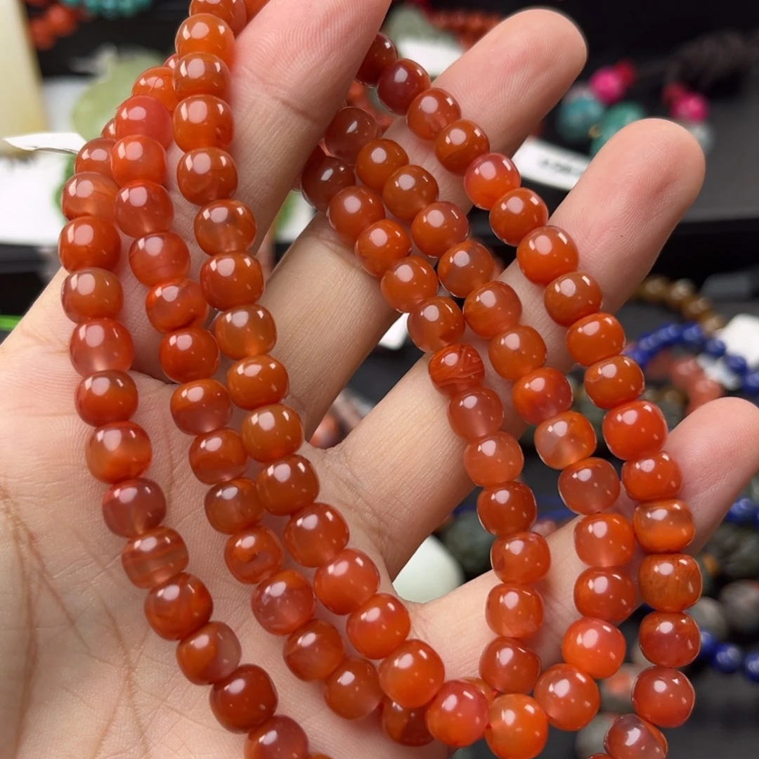 南红玛瑙未镶嵌珠宝奇石7.6mm