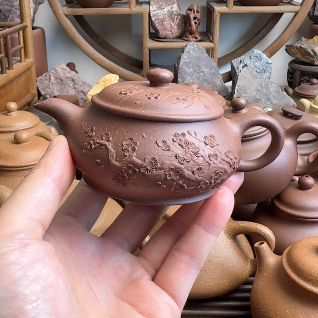 茶壶紫砂明炉150cc台西嫩底槽清泥绘