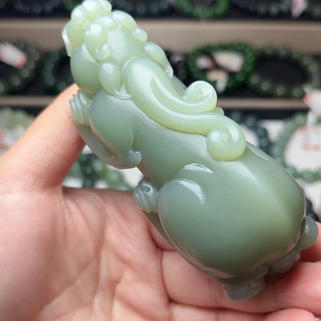 和田玉未镶嵌手链216g